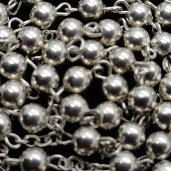 Sterling Silver 18 Grams 17" Rosary - Picture 5 of 8